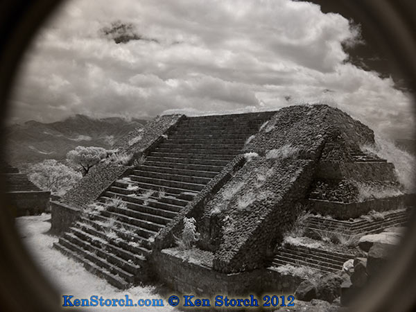 Monte Alban Ruins in Oaxaca, Mexico - Shot in IR Infrared