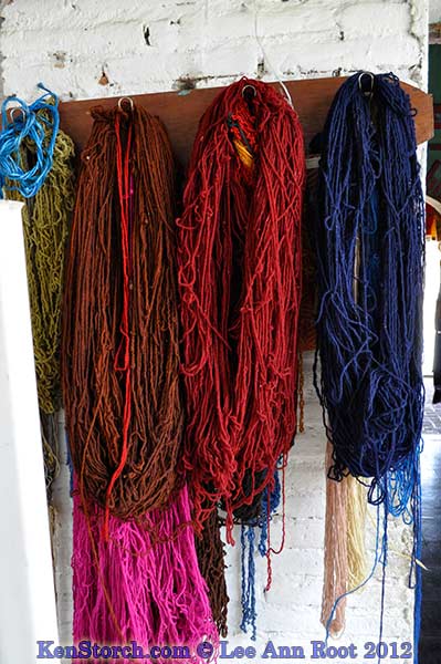 Some wool after spinning and dyeing