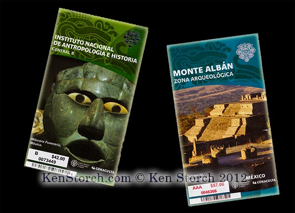 Tourist entry tickets to Monte Alban and Instituto Nacional de Antropologia e Historia