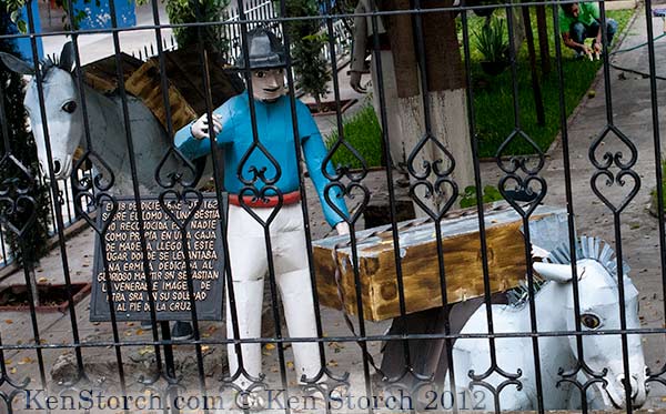 Display depicting the arrival of Soledad to Oaxaca, behind bars